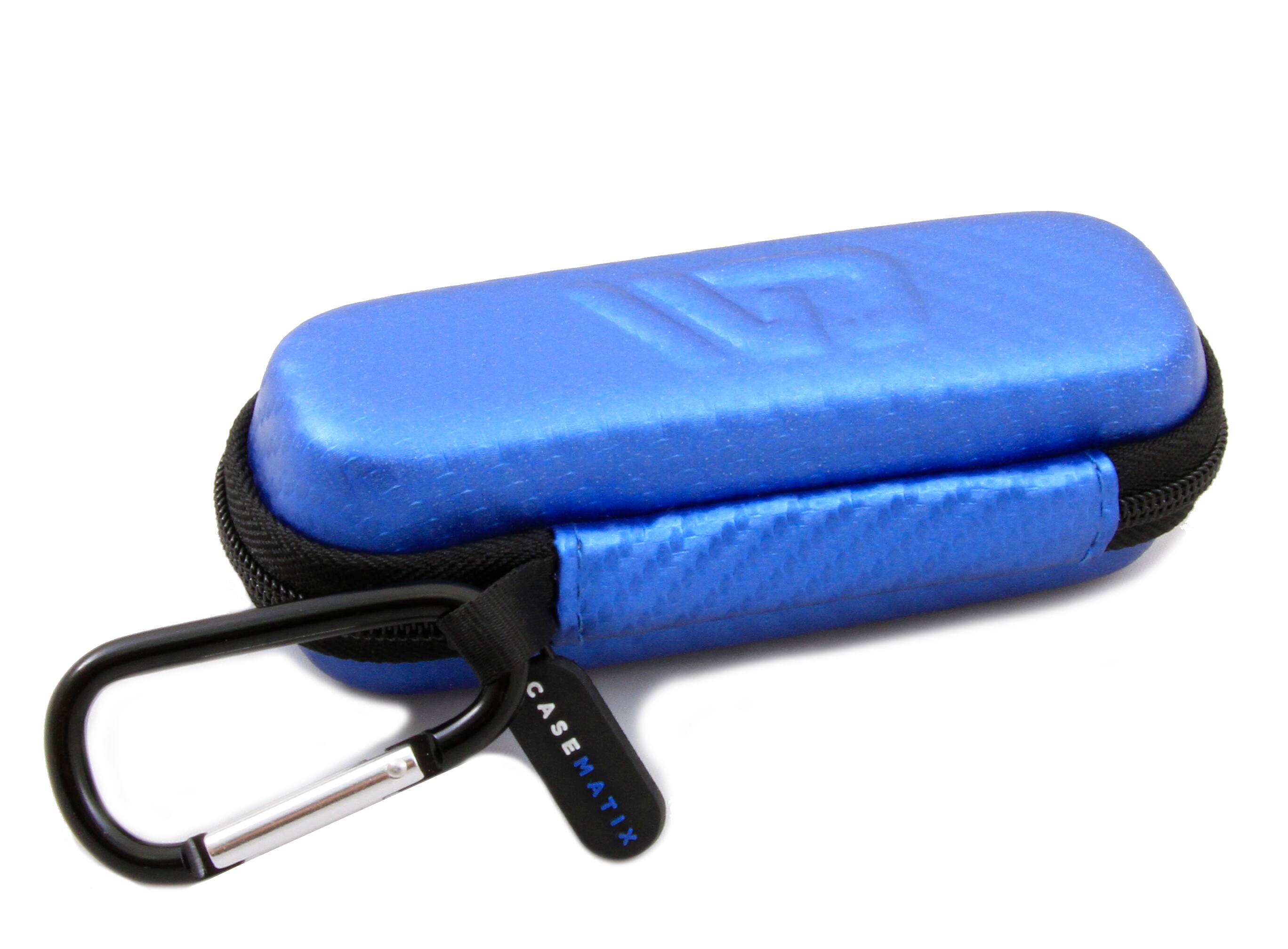 Alt View 2. CASEMATIX - Carrying Case Fits FiiO SNOWSKY Echo Nano Audio Player - Portable Blue EVA Travel Case for Digital Music Player.