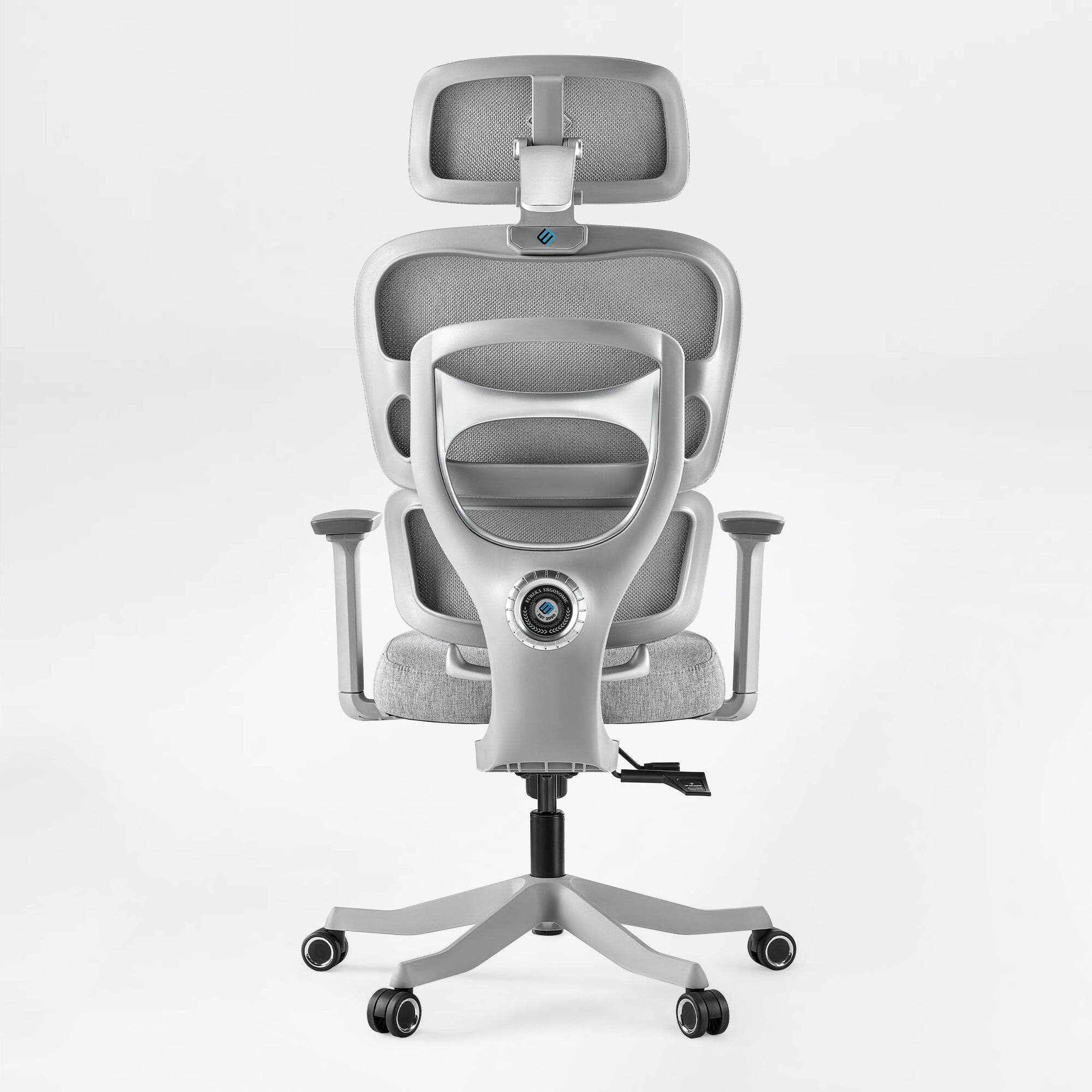 Alt View 7. Eureka Ergonomic - Ergonomic Gaming Chair with Adjustable Lumbar Support & 4D Headrest 3D Arms - Silver Gray.