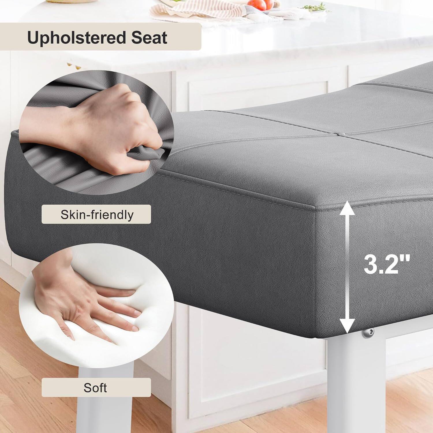 Upholstered Seat

Skin-friendly

Soft

3.2"