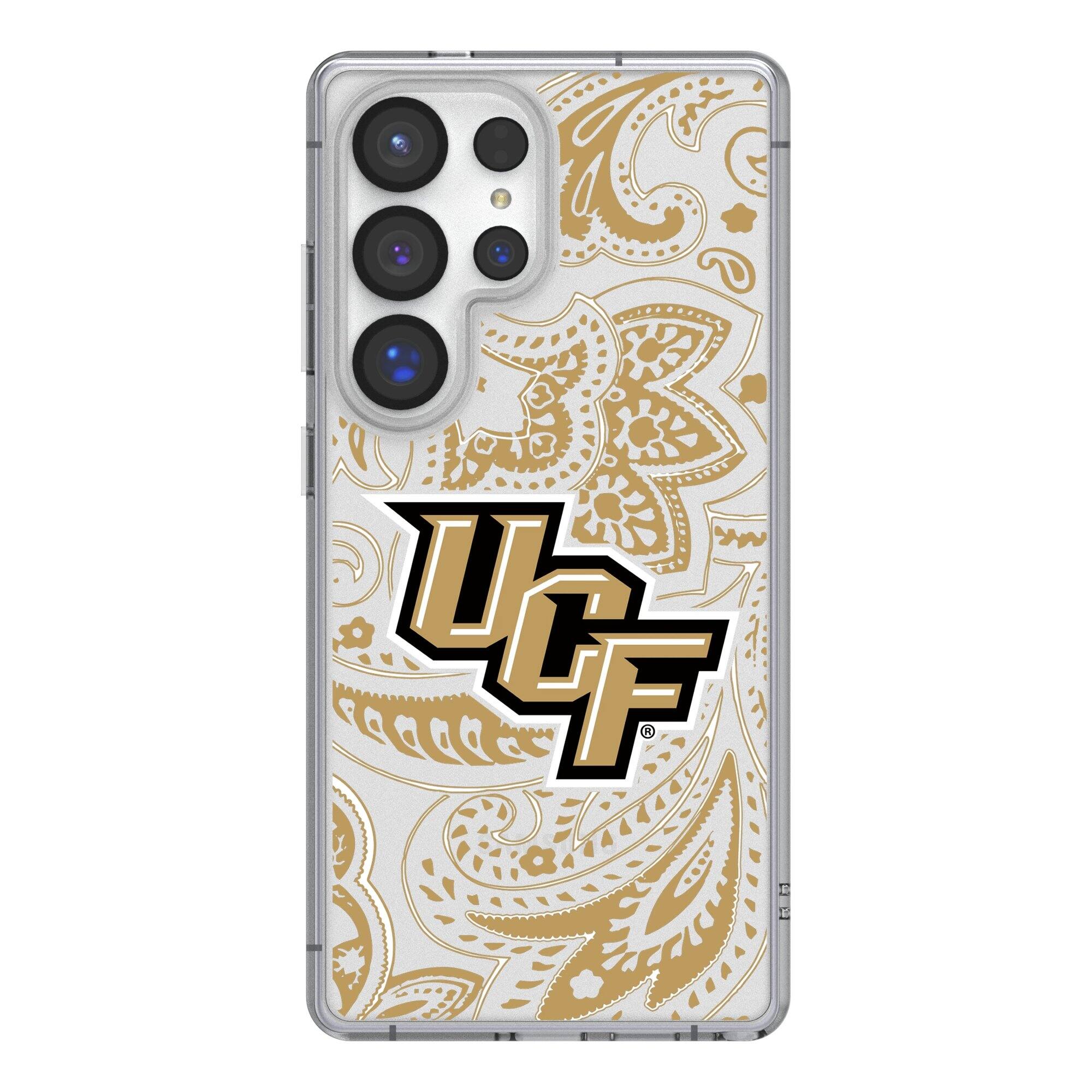 Front. Keyscaper - UCF Knights Paisley Galaxy Clear Case - S24 Ultra - Multicolor.