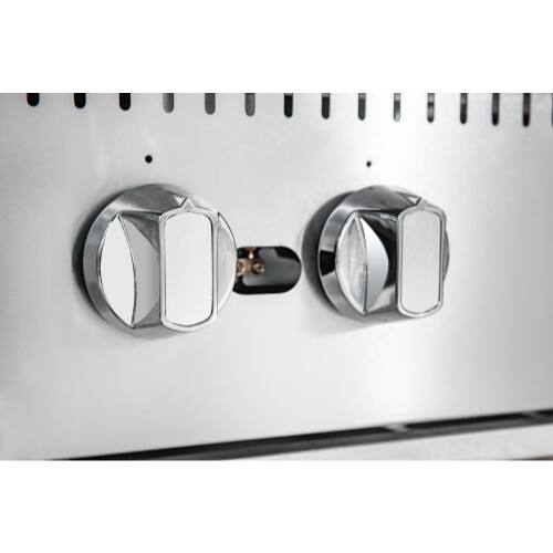 Alt View 6. Koolmore - 24 in. Commercial Four-Burner Step Up Range, 104000 BTU in Stainless-Steel (KM-CRSU-24) - Silver.