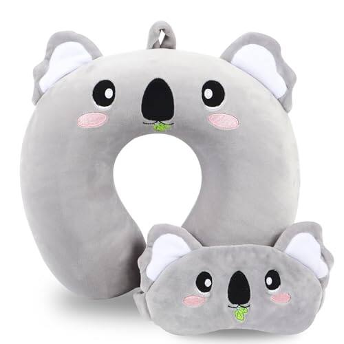Pacoar Cade - Travel Pillow With Sleep Eye Mask Soft Memory Foam Neck For & Accessories Car Airplane Traveling - Capybara 【EXCELLENT - Koala
