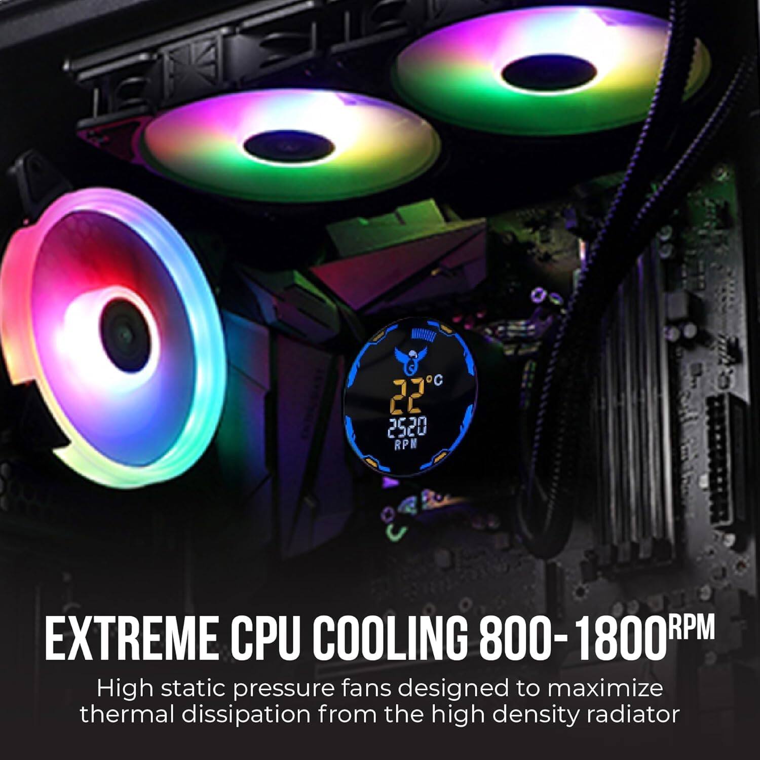 EXTREME CPU COOLING 800-1800 RPM

High static pressure fans designed to maximize thermal dissipation from the high density radiator