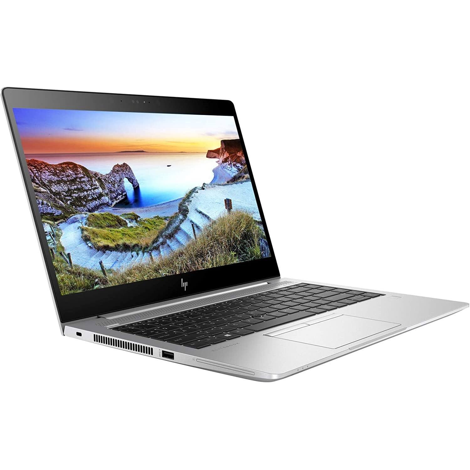 Angle. HP - EliteBook 14" Refurbished Laptop - Intel Core i7 - 16GB Memory - 512GB Solid State Drive - Gray.