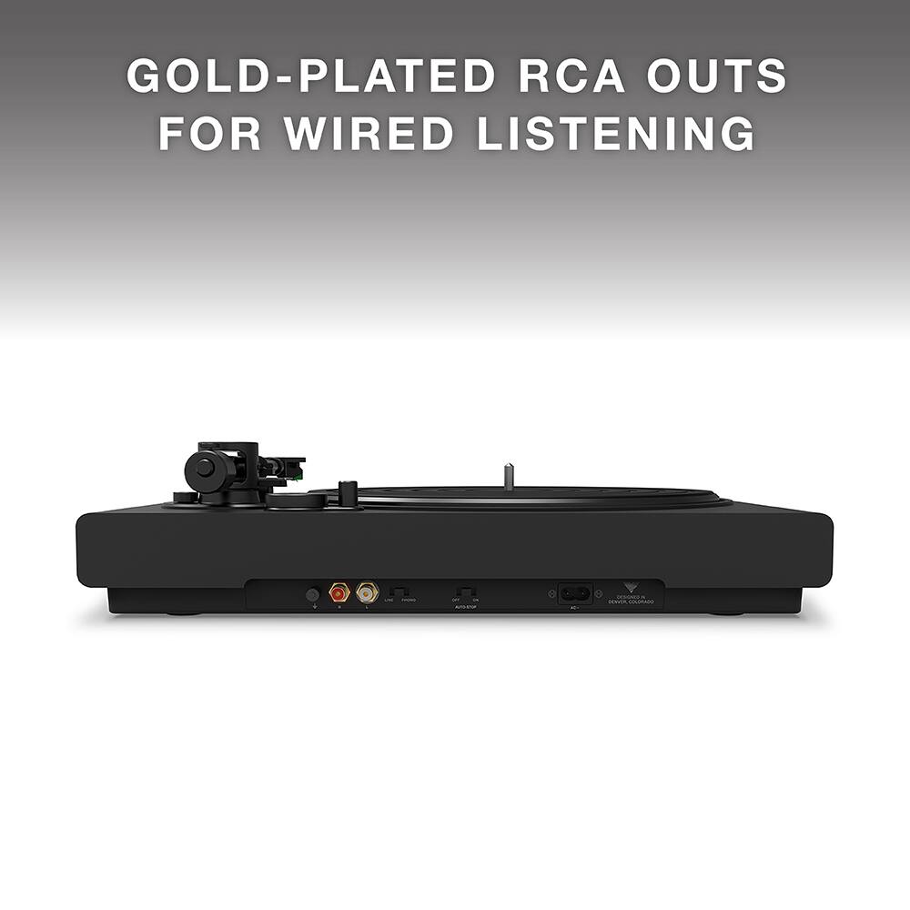 Gold-plated RCA outs for wired listening.