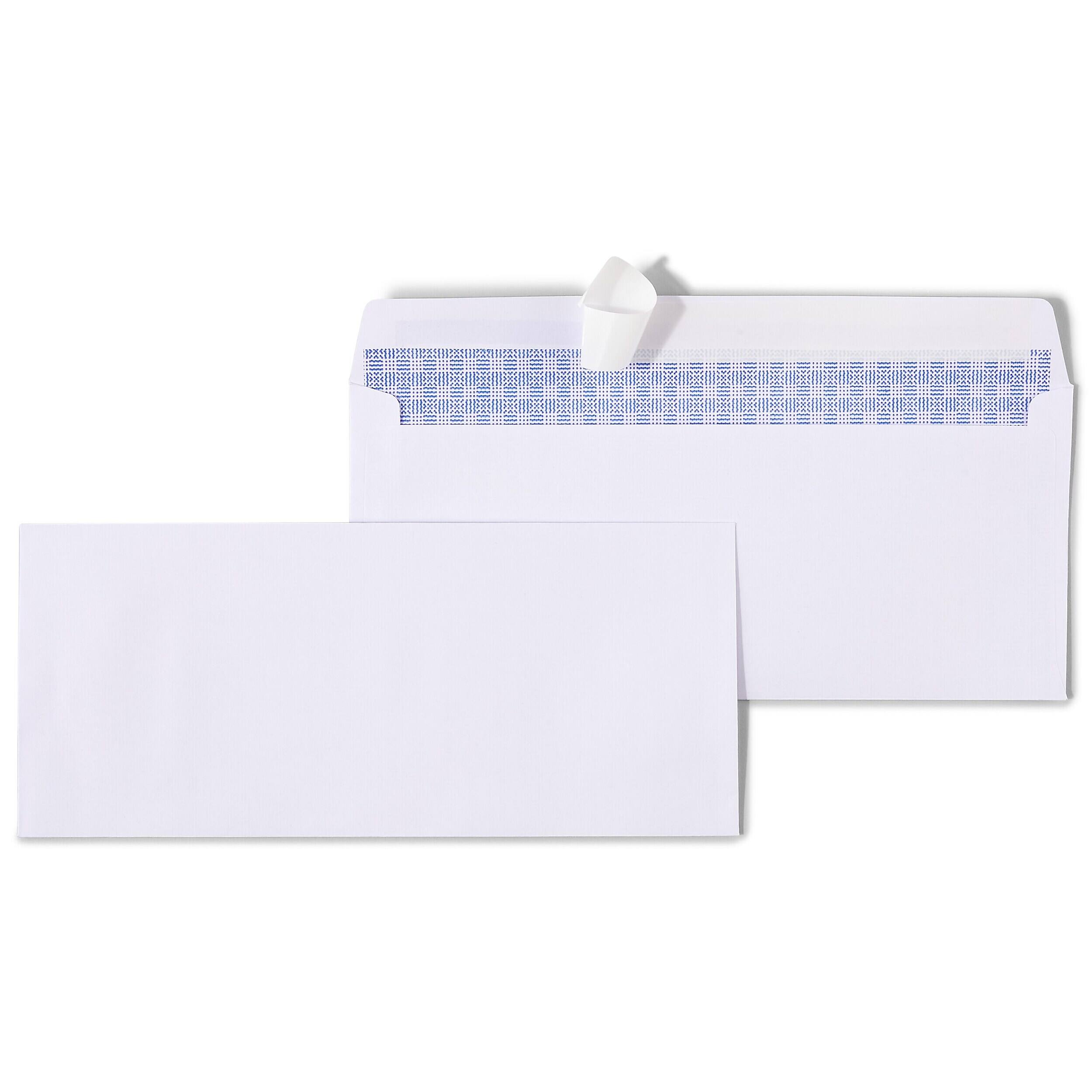 Alt View 6. Staples - QuickStrip EasyClose Self Seal Security Tinted #10 Business Envelopes, 4 1/8" x 9 1/2", 100/Box - White.