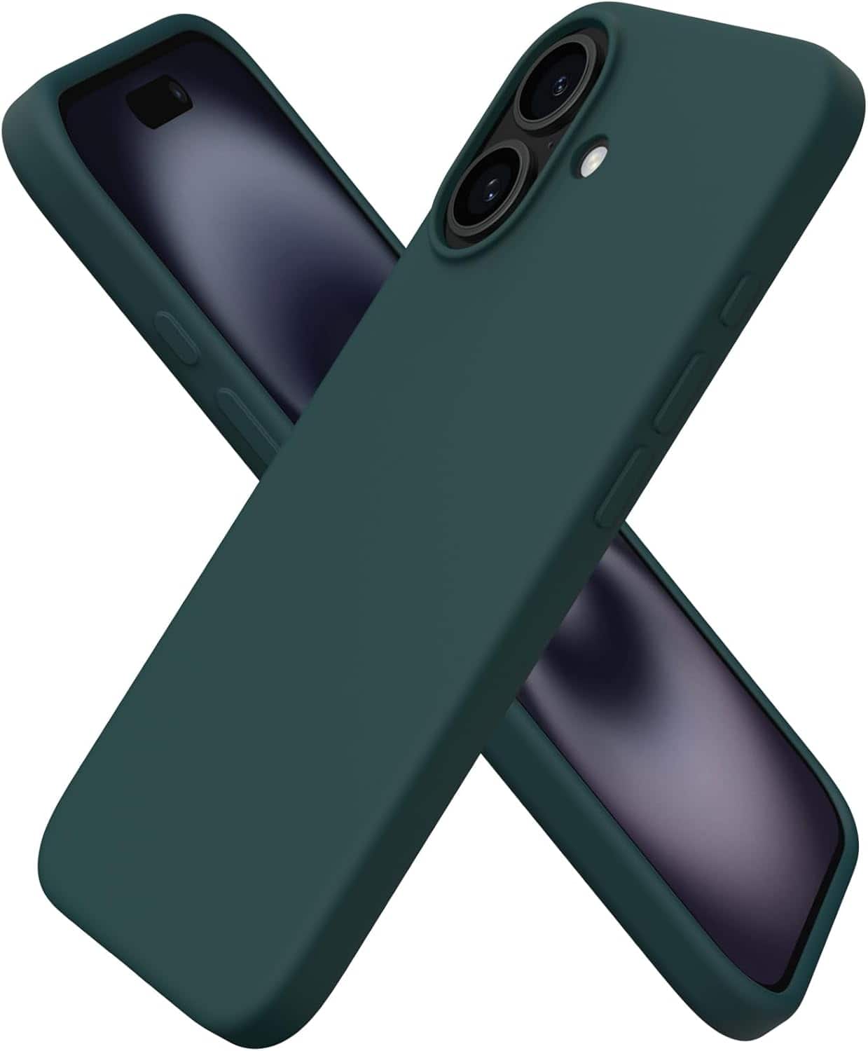 Front. Ornarto - ORNARTO Compatible with iPhone 16 Case 6.1", Liquid Silicone 3 Layers Full Covered Protective Cover-Olive Green - Olive Green.