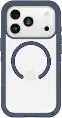 Front. OtterBox - Defender Series Pro XT Hard Shell for Apple iPhone 17 Pro - Baby Blue Clear.