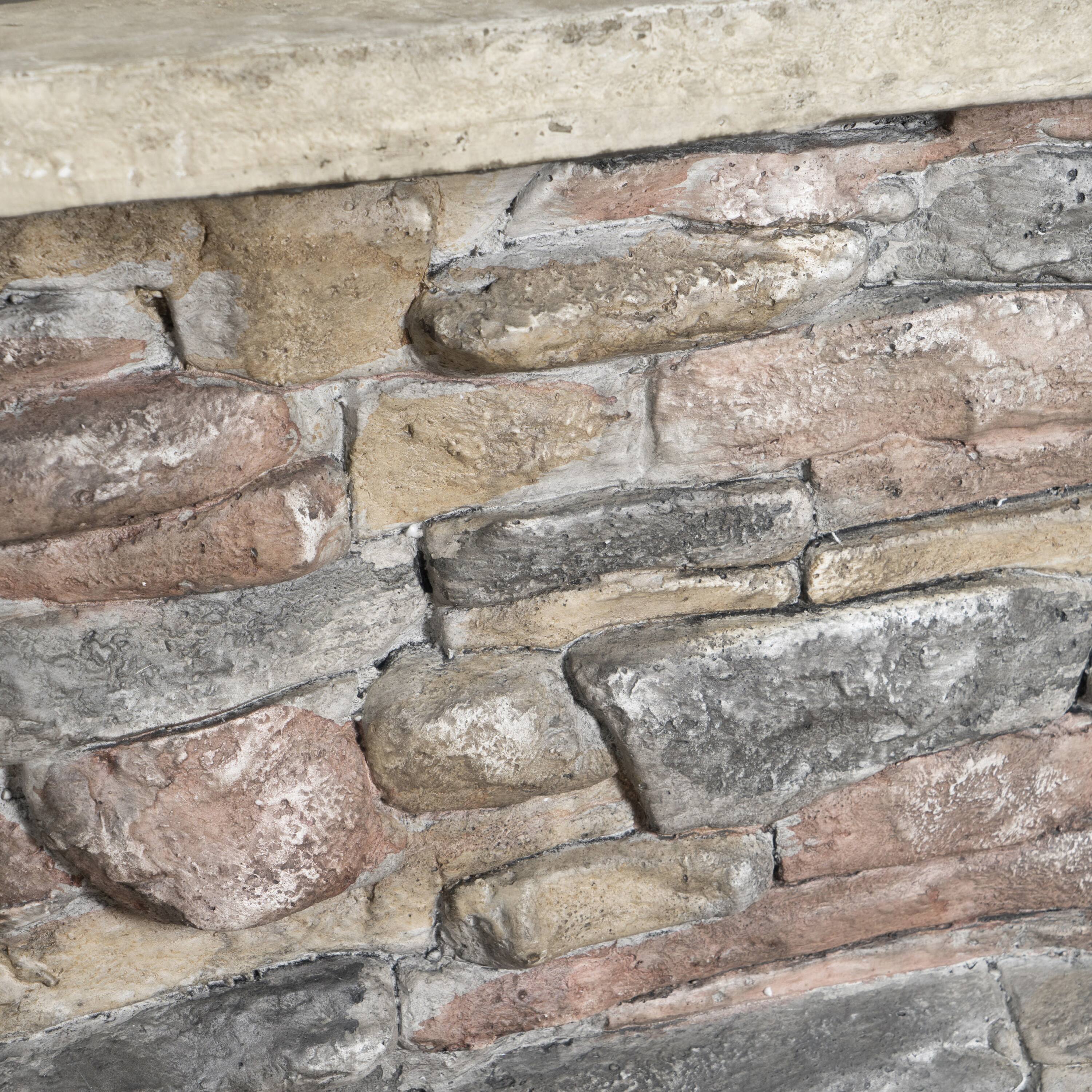 Alt View 5. Mondawe - 28" MGO Wood Burning Outdoor Fire Pit with Lid - Gray.