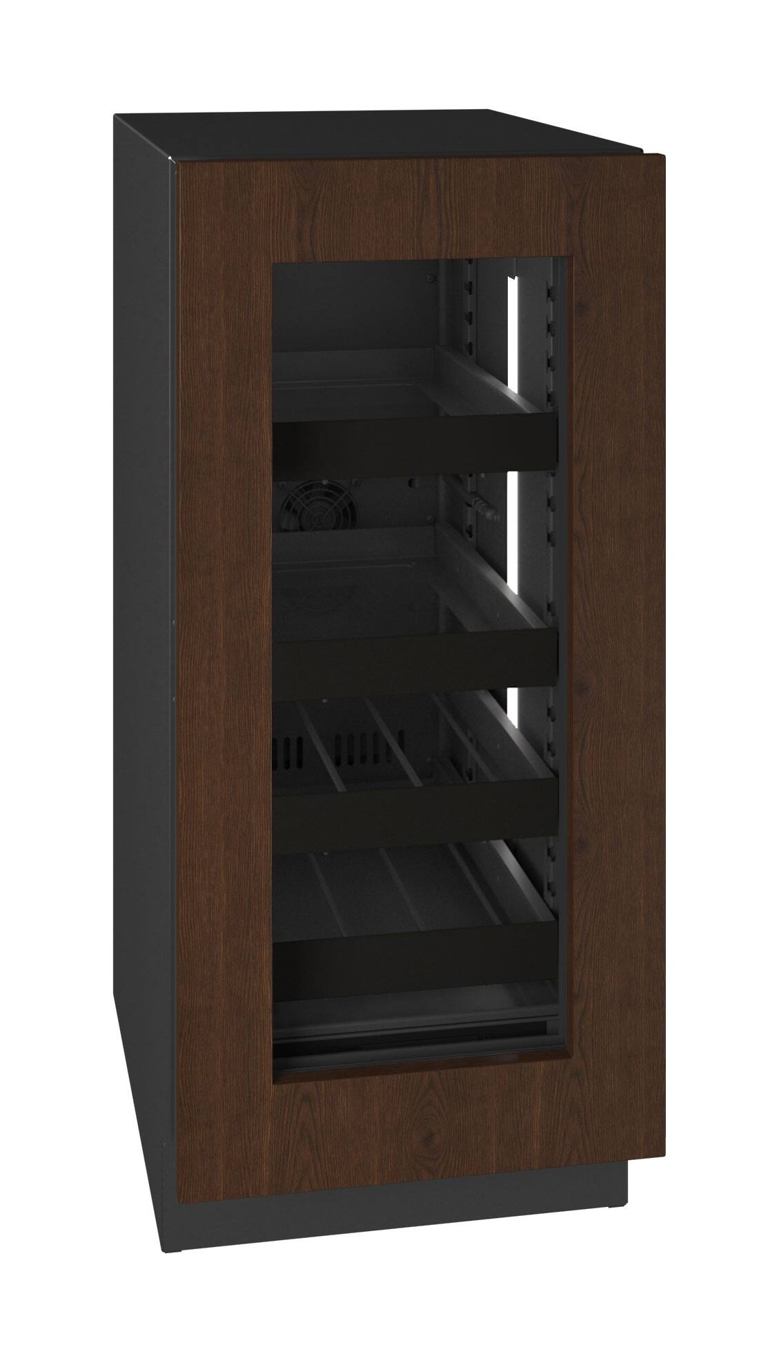 Angle. U-Line - U-Line 15"W. 2.8Cu.Ft. Built-In Beverage Center - Panel Ready Frame/Glass - Integrated Frame.