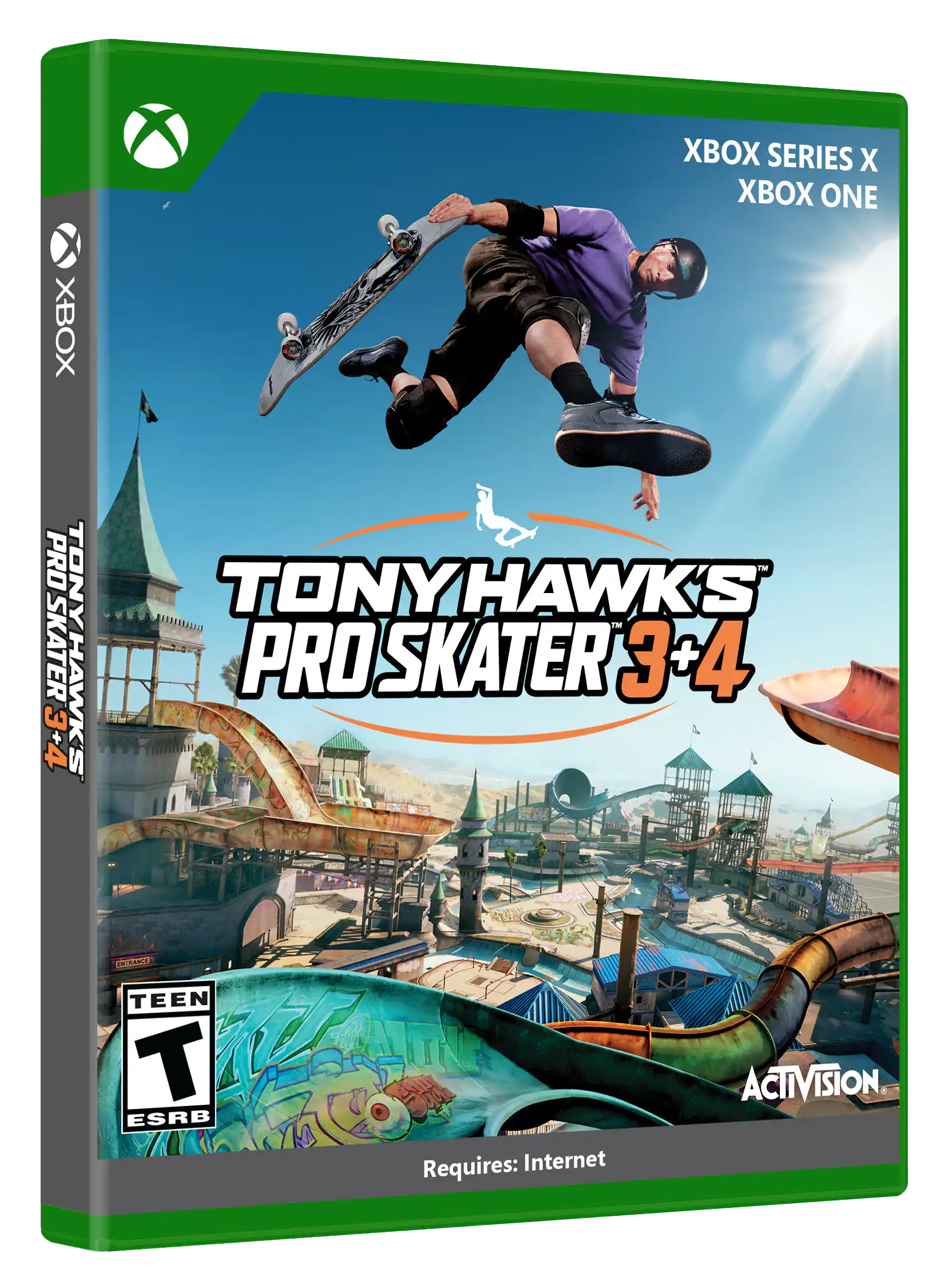 Xbox Series X, Xbox One, Tony Hawk's Pro Skater 3+4, Teen Rated, ESRB, Requires: Internet, Activision. - T (Teen 13+)