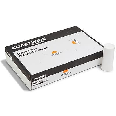 "Coastwide Professional - 10 Gallon Trash Bag, 24"" x 24"", High Density, 6 mic, 1000 Bags/Box - Natural" price history on PriceWatchPro