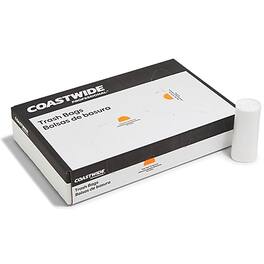 Coastwide Professional - 10 Gallon Trash Bag, 24" x 24", High Density, 6 mic, 1000 Bags/Box - Natural
