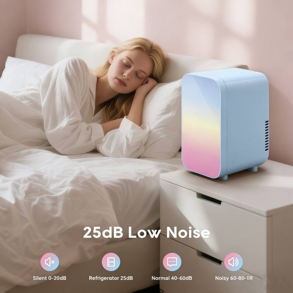 25dB Low Noise

- Silent 0-20dB
- Refrigerator 25dB
- Normal 40-60dB
- Noisy 60-80dB