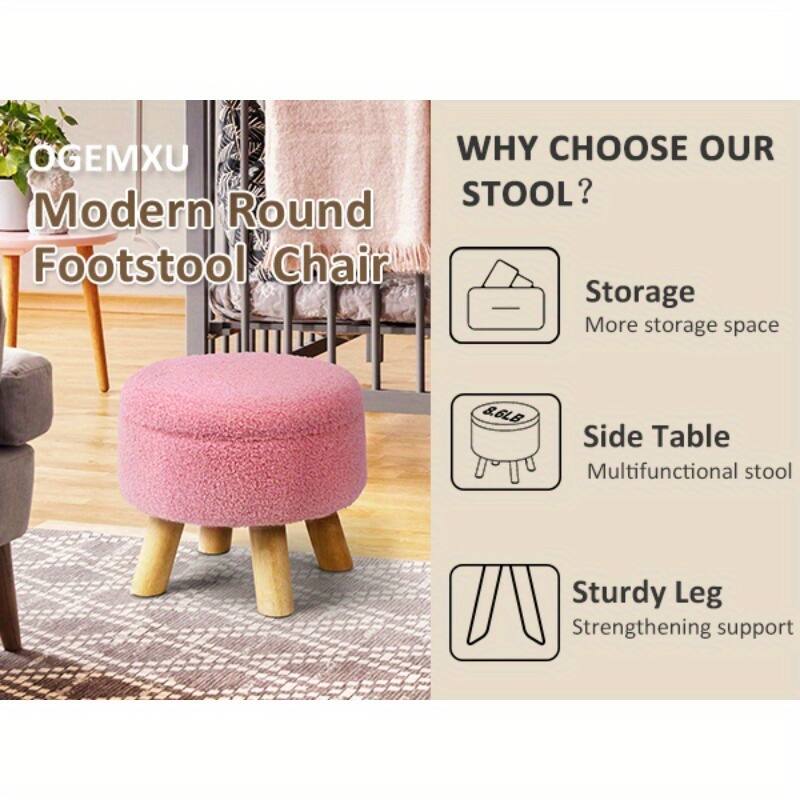 OGEMXU Modern Round Footstool Chair

WHY CHOOSE OUR STOOL?
- Storage: More storage space
- Side Table: Multifunctional stool
- Sturdy Leg: Strengthening support