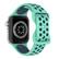 Angle. StrapsCo - ColorBlock Active Strap Silicone Rubber Watch Band For Apple Watch - 40mm/41mm/42mm (Medium-Long) - Teal & Blue.