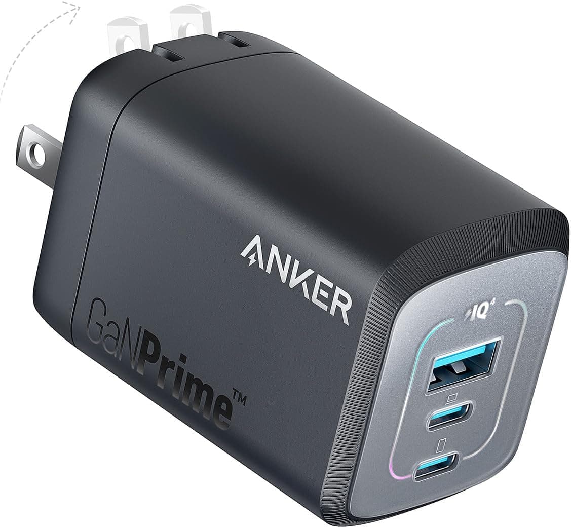 Anker Prime 100W GaN 3 Port Compact Fast PPS Charger Black A2343