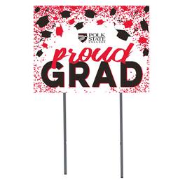 Jardine - Polk State College Eagles 18" x 24" Proud Grad Yard Sign - White