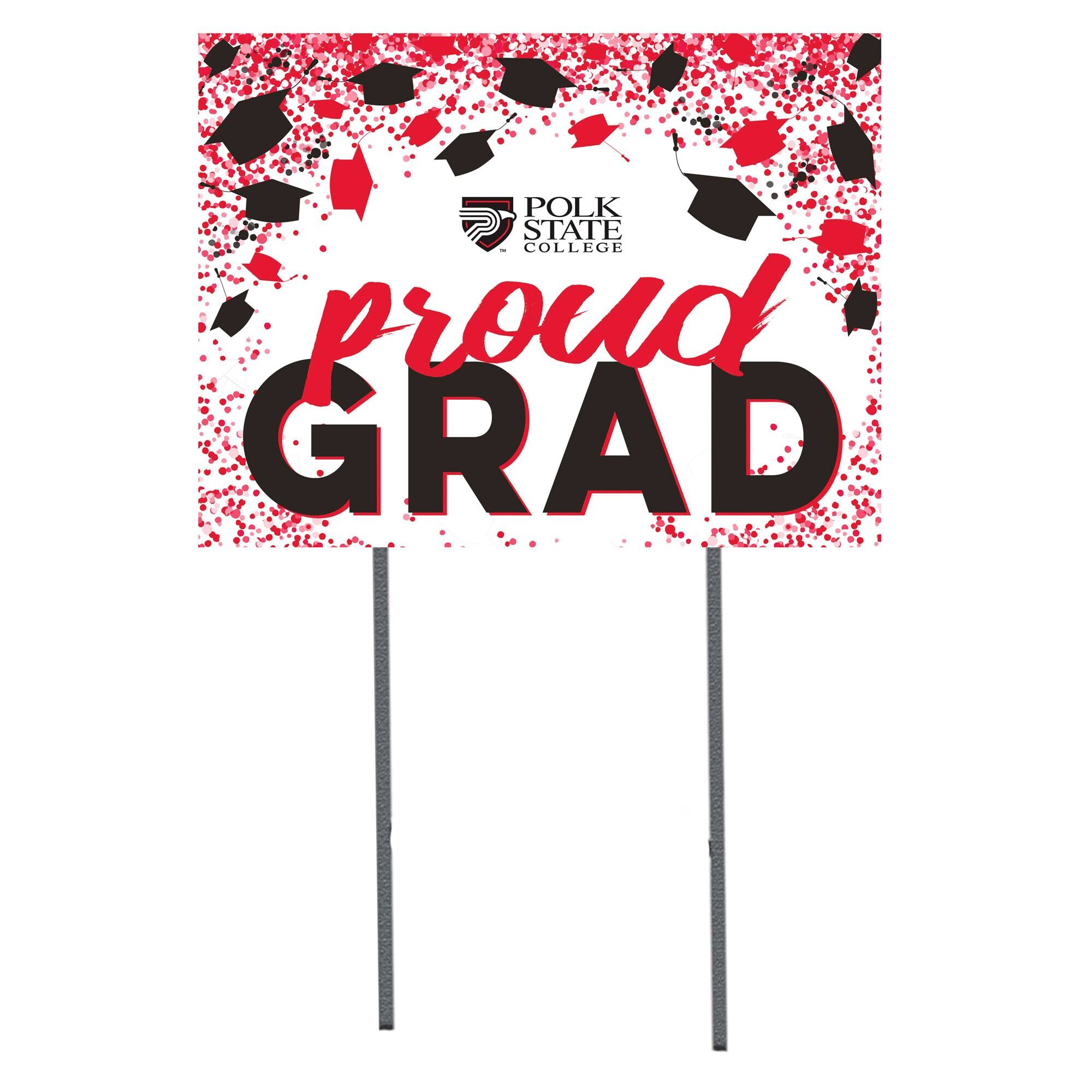 Polk State College Eagles 18" x 24" Proud Grad Yard Sign