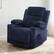 Angle. KERDOM - Zero Gravity Oversized Electric Recliner, Power Lift Assist, Soft Fabric Nursery Single Sofa Seat Rocker, Cup Holder - Blue.