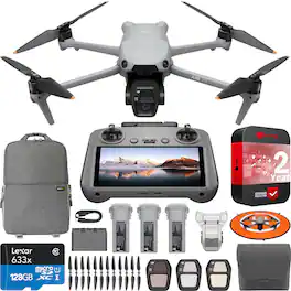 DJI - Air 3S Drone Fly More Combo w/ RC 2 Remote + Extended Warranty &Accessory Bundle