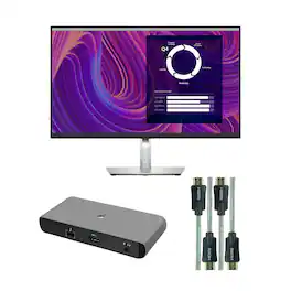 Dell - P2723D 27-Inch Monitor with Docking Station, HDMI Cable (3 Items) - Black