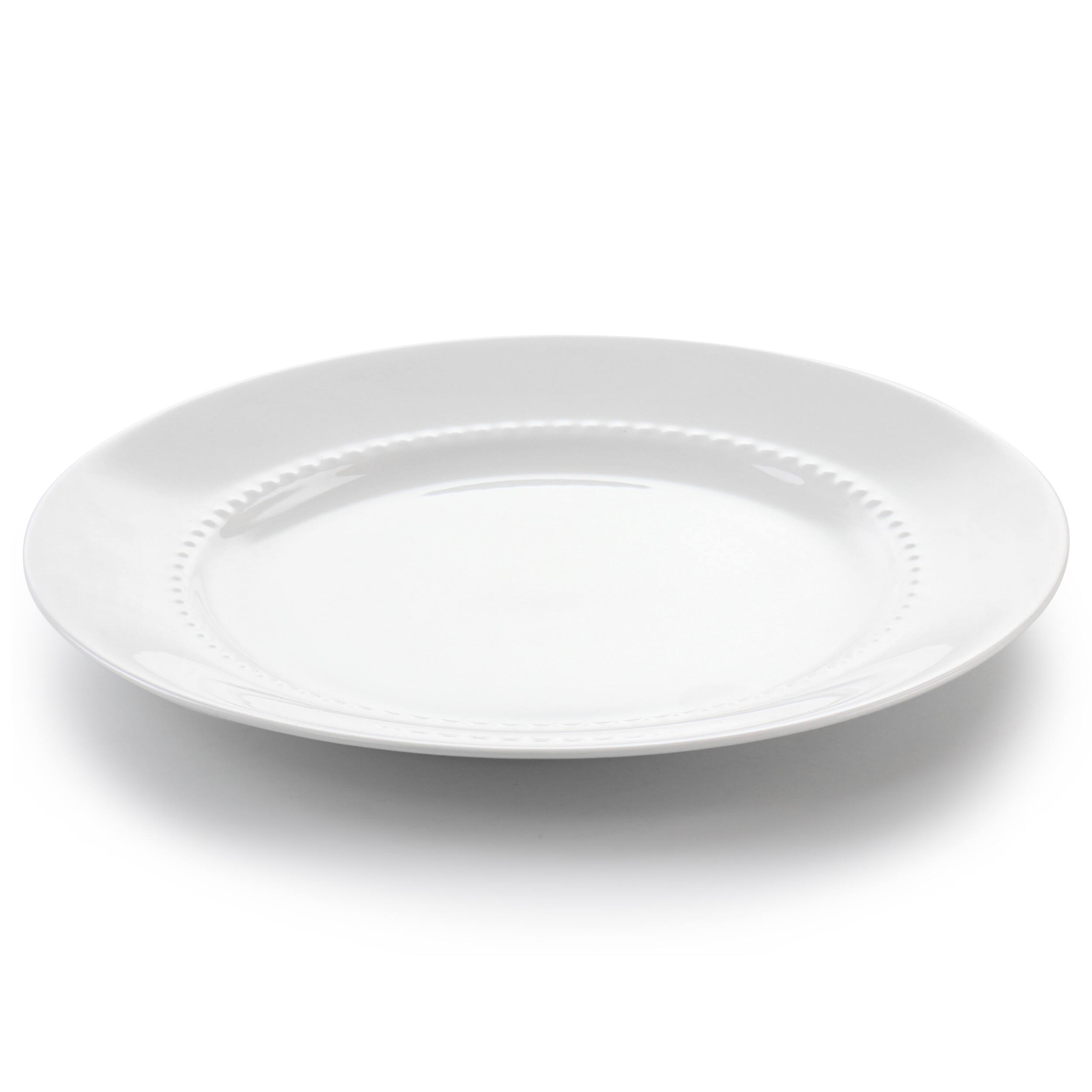 Alt View 2. Gibson - Gibson Elite 16 Piece Embossed Bone China Dinnerware Set in White - White.