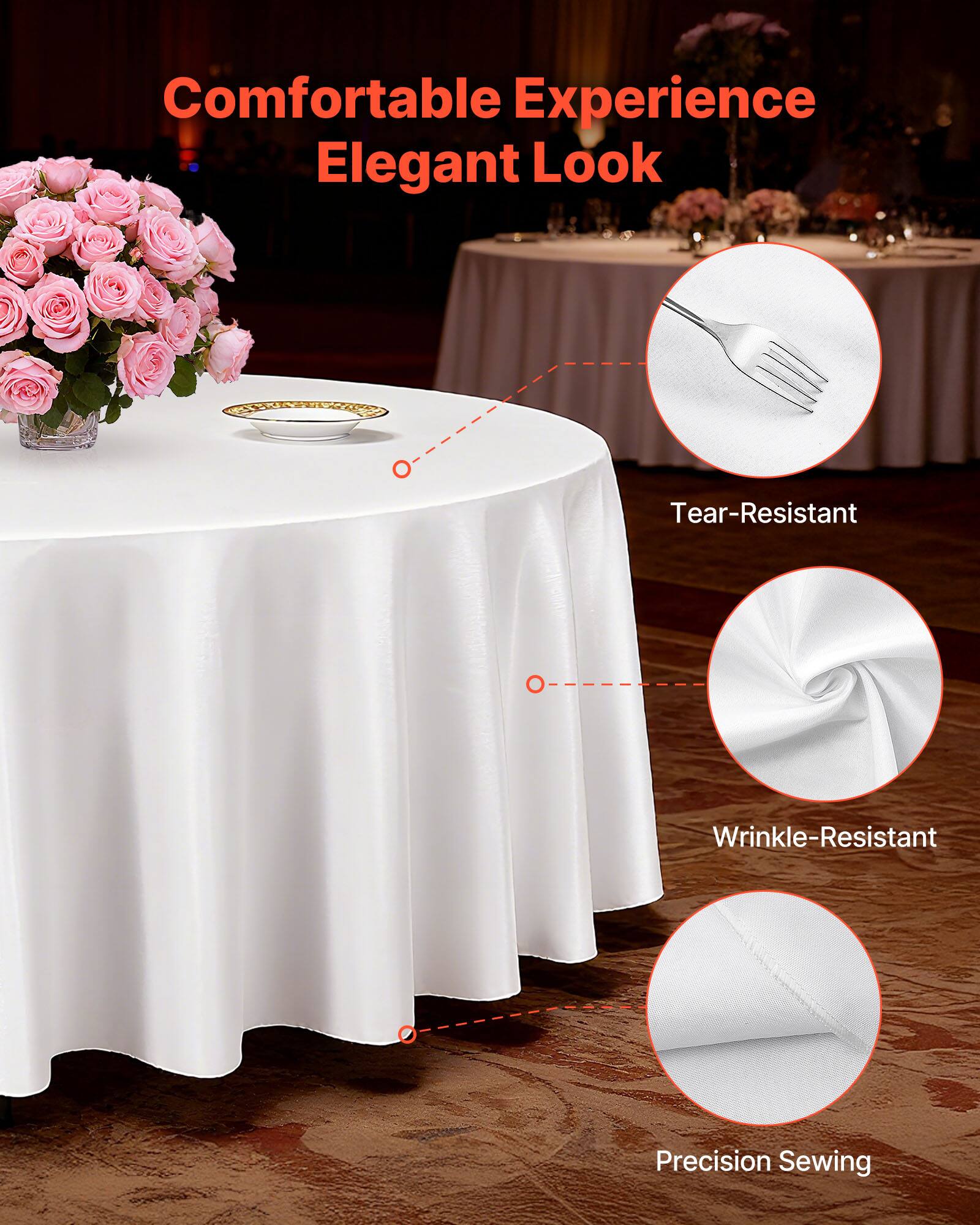Comfortable Experience  
Elegant Look  
Tear-Resistant  
Wrinkle-Resistant  
Precision Sewing