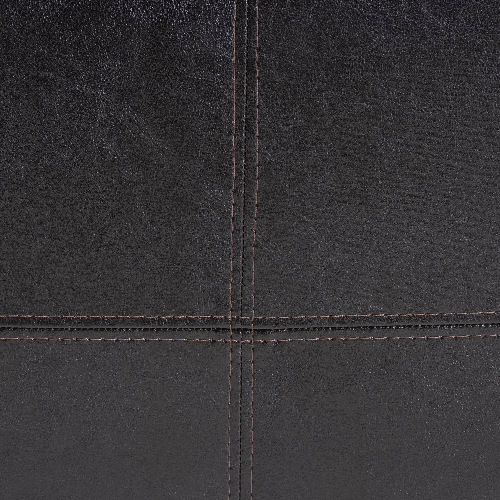 Alt View 1. Baxton Studio - Nox Ottoman - Dark Brown.