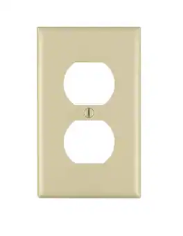 Leviton - 1 gang Nylon Duplex Wall Plate 1 pk (Case of 20) - Ivory