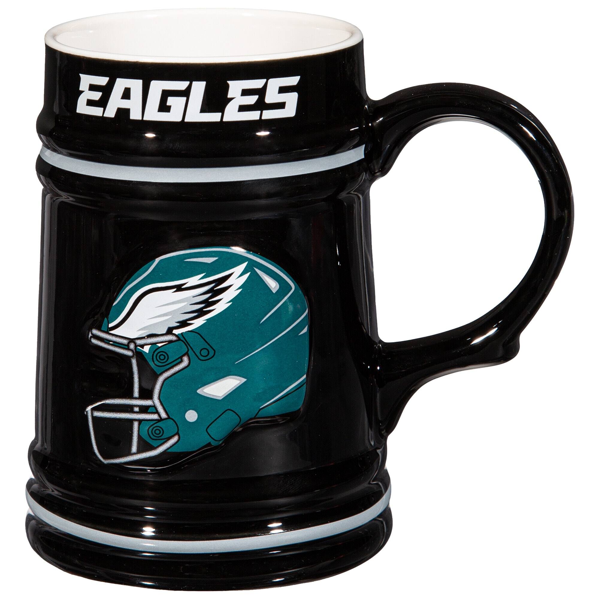 Front. Evergreen Enterprises - Philadelphia Eagles 24oz. Ceramic Stein Cup with Gift Box - Multicolor.