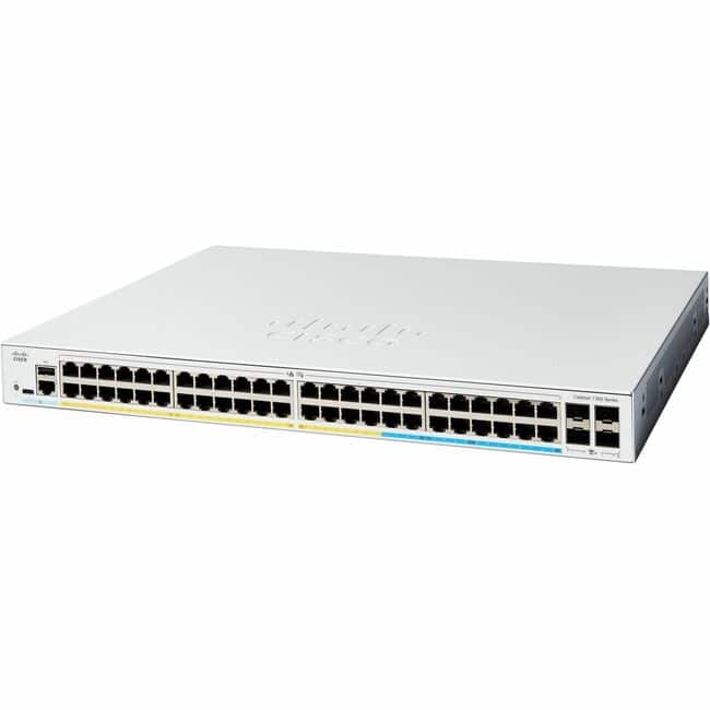 Cisco Consumer Products - Cisco Catalyst C1300-48MGP-4X Layer 3 Switch - 48 Ports - Manageable - Gigabit Ethernet - 10/100/1000Base-T, 1000Base-X - Unknown