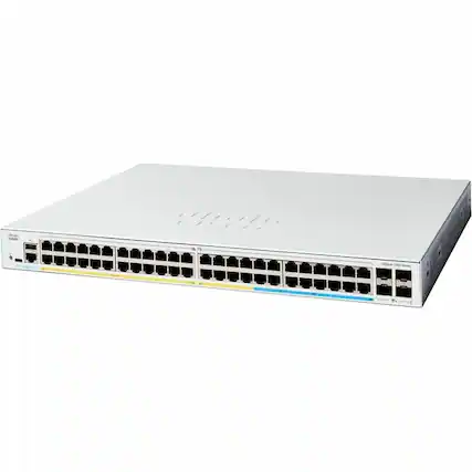 Front. Cisco Consumer Products - Cisco Catalyst C1300-48MGP-4X Layer 3 Switch - 48 Ports - Manageable - Gigabit Ethernet - 10/100/1000Base-T, 1000Base-X - Unknown.