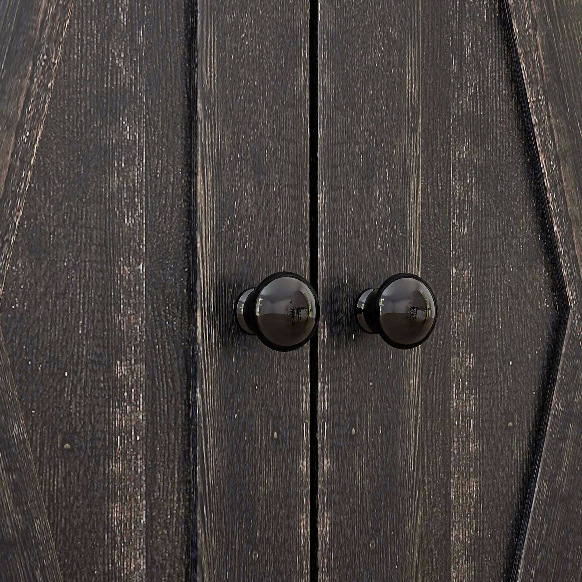 Alt View 8. Homcom - Farmhouse Barn Door Accent Cabinet, Kitchen Sideboard Storage Cabinet with Double Doors, Drawer, Adjustable Shelf - Brown.