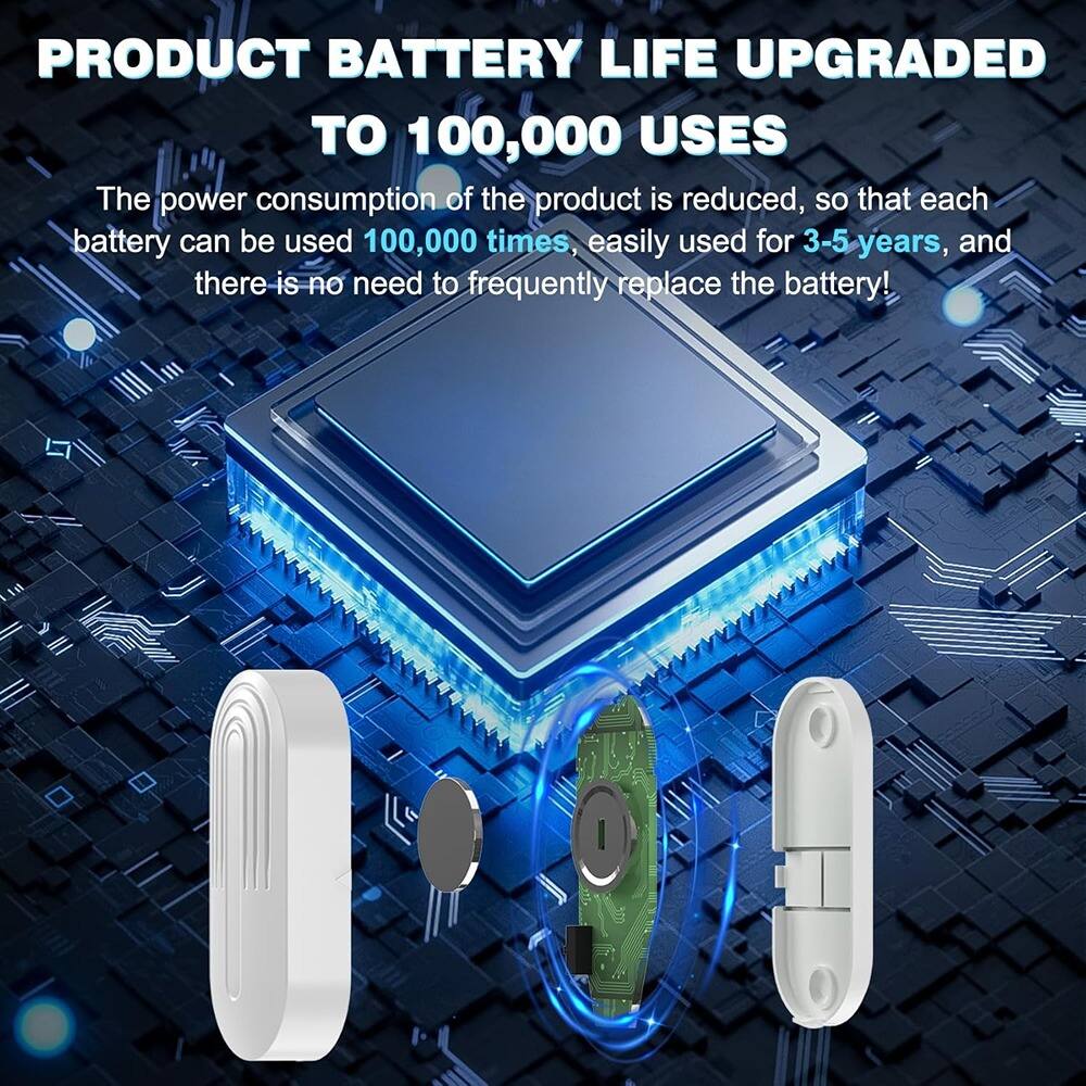 PRODUCT BATTERY LIFE UPGRADED TO 100,000 USES

The power consumption of the product is reduced, so that each battery can be used 100,000 times, easily used for 3-5 years, and there is no need to frequently replace the battery!