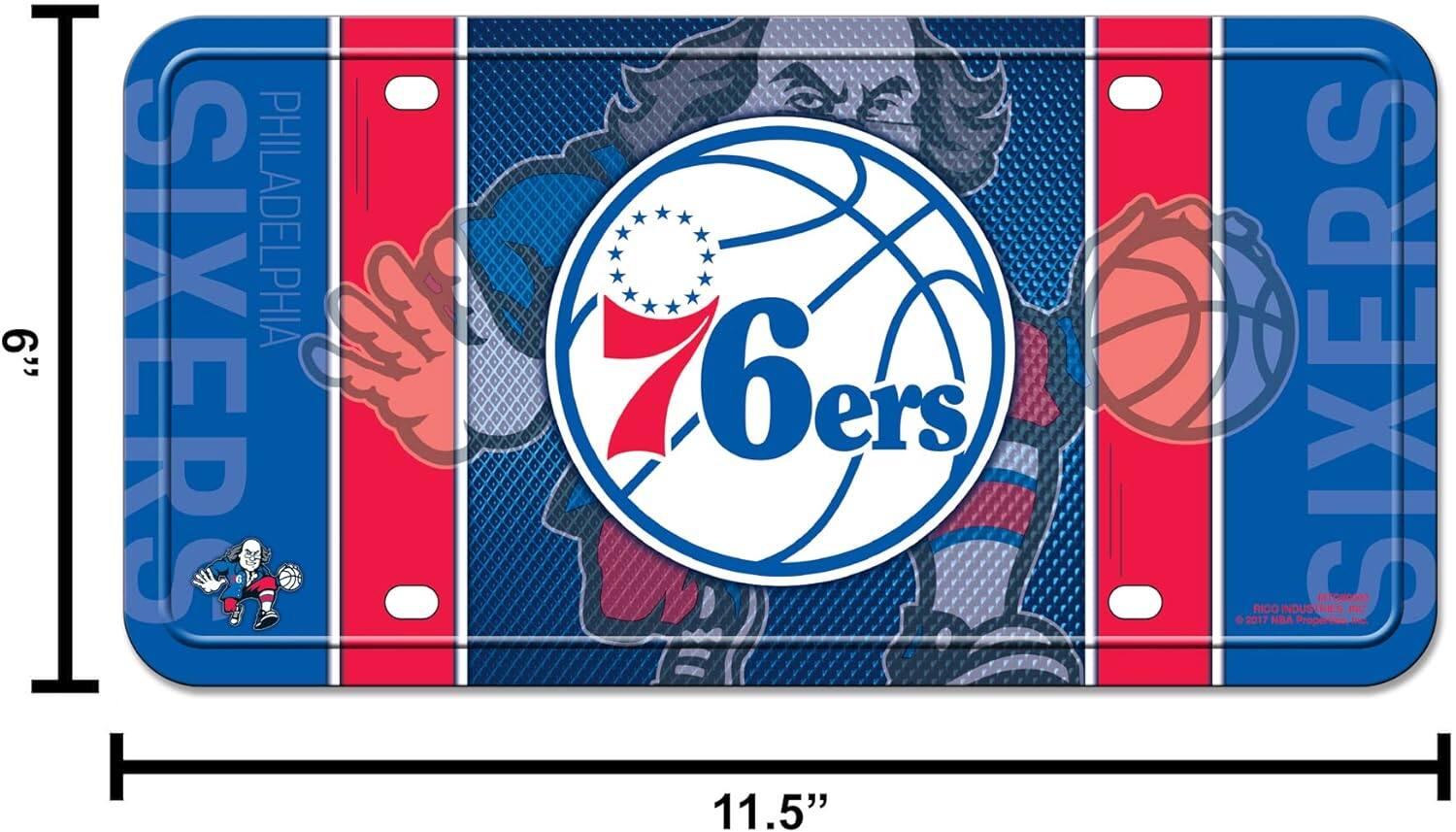 SIXERS PHILADELPHIA  
6" x 11.5"  
2017 RIDO NBA INDUSTRIES Production  
SIXERS ORCAO - FEC