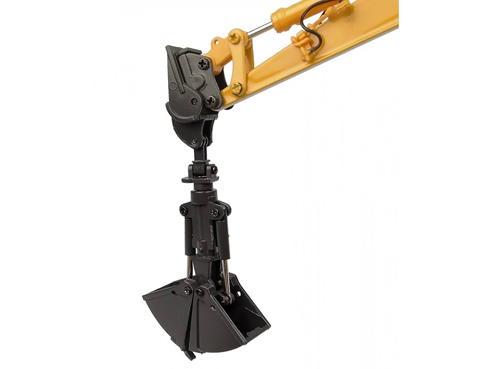 Alt View 7. Universal Hobbies - Komatsu PW148-11 Wheel Loader Yellow with Standard and Clamshell Buckets 1/50 Diecast Model by Universal Hobbies.