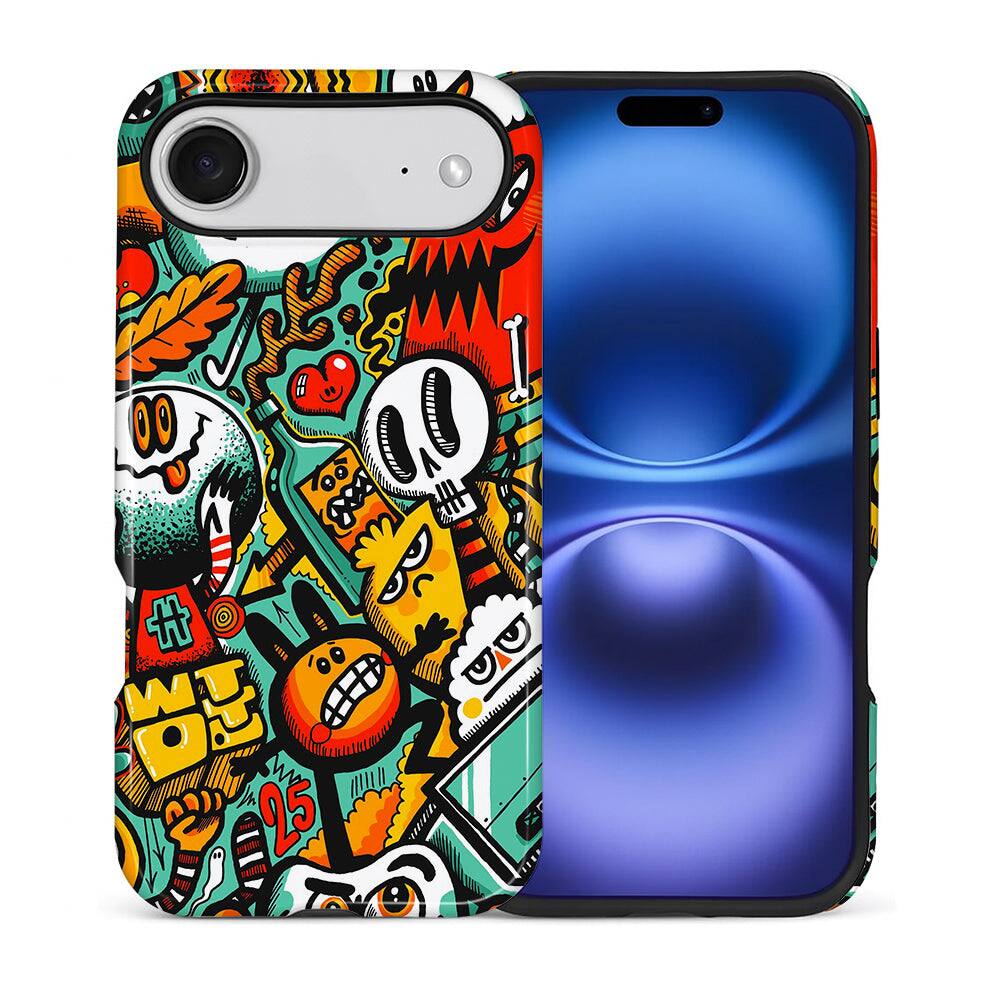 BUBM - Smartphone Case for iPhone - 2-Layer Durable Smartphone Protection Case - Playful Chaos - Playful Chaos for iPhone Air