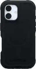 Front. OtterBox - Defender Series Pro Hard Shell for MagSafe for Apple iPhone 16 - Black.