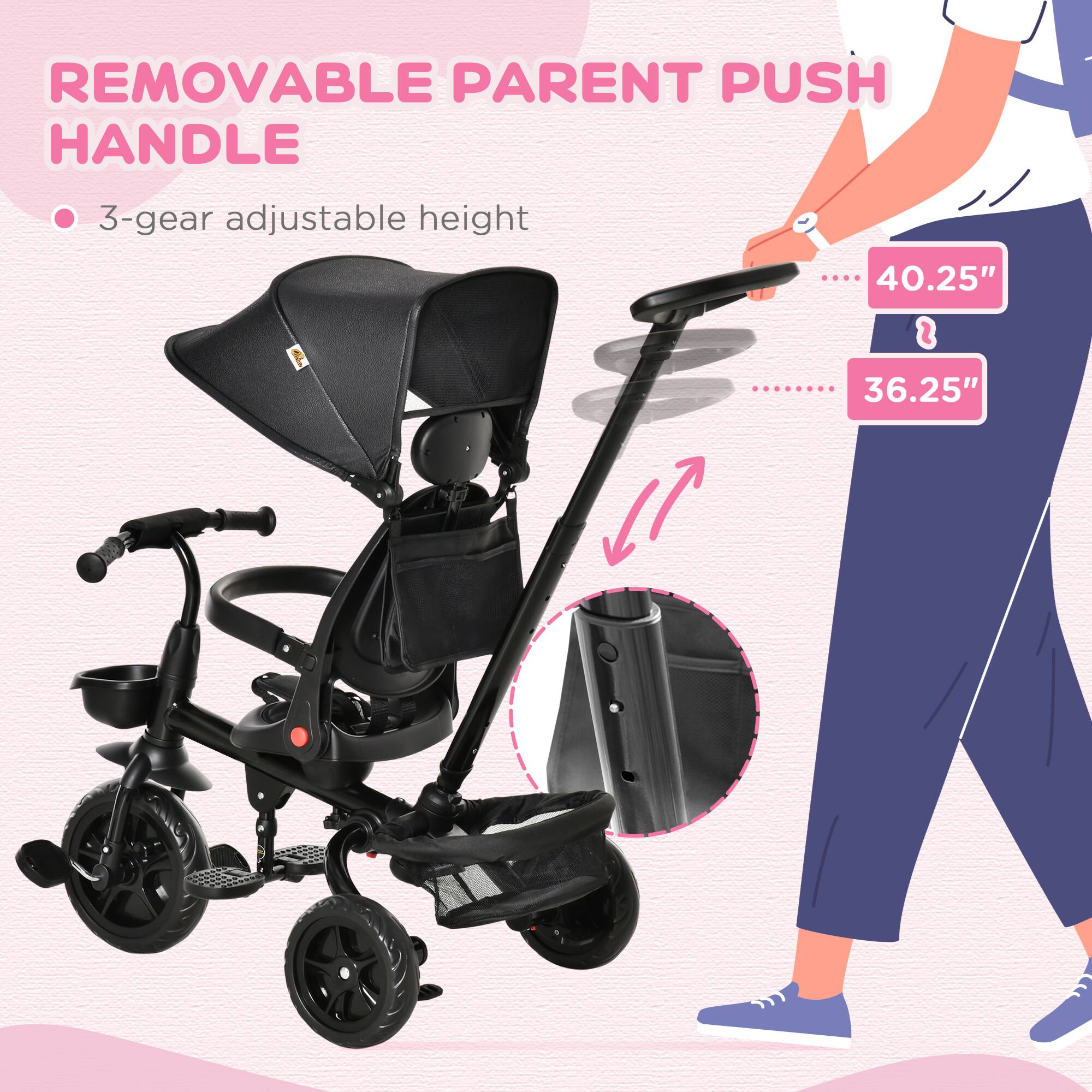 REMOVABLE PARENT PUSH HANDLE  
3-gear adjustable height  
40.25"  
36.25"