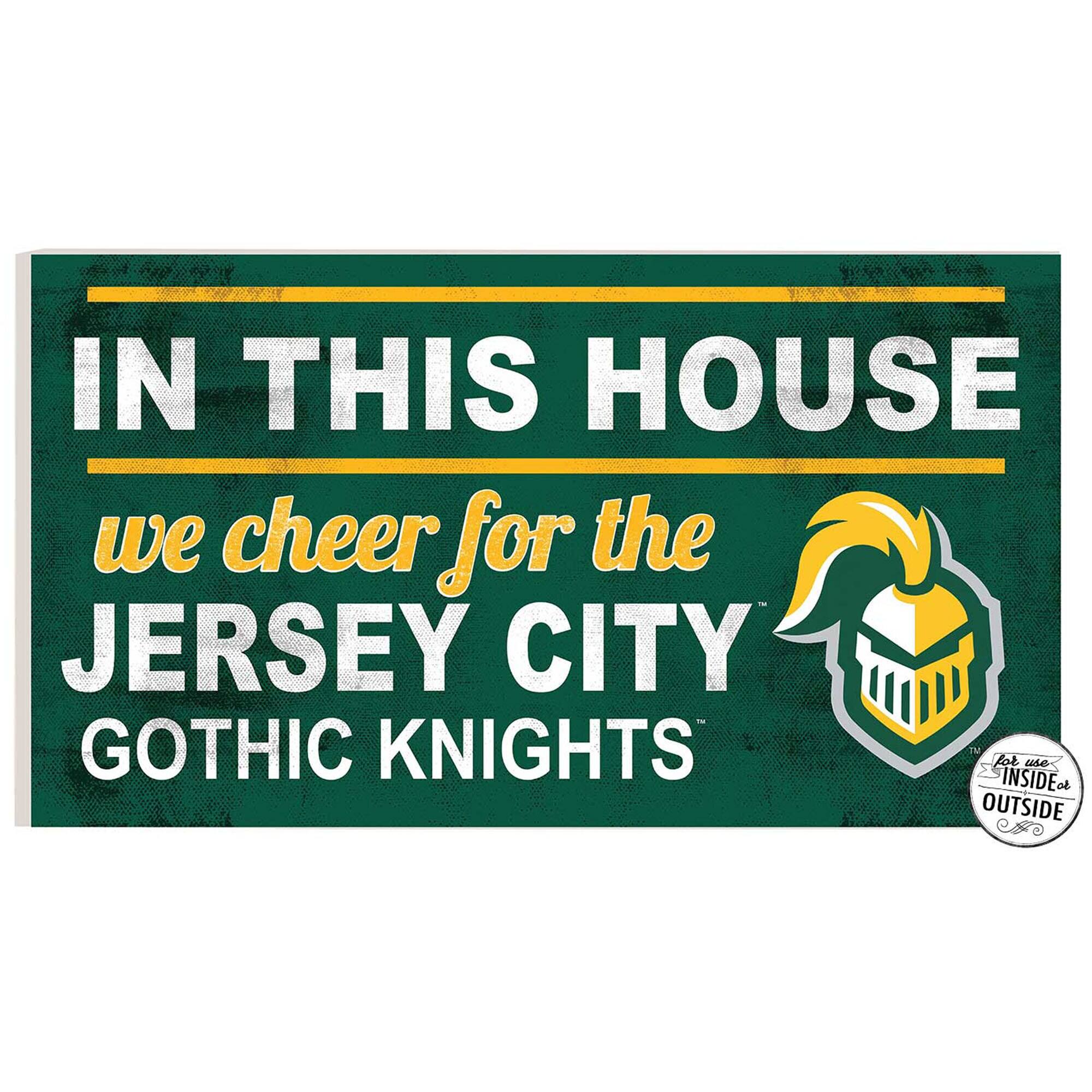 New Jersey City Gothic Knights 11" x 20" Indoor/Outdoor In This House Sign