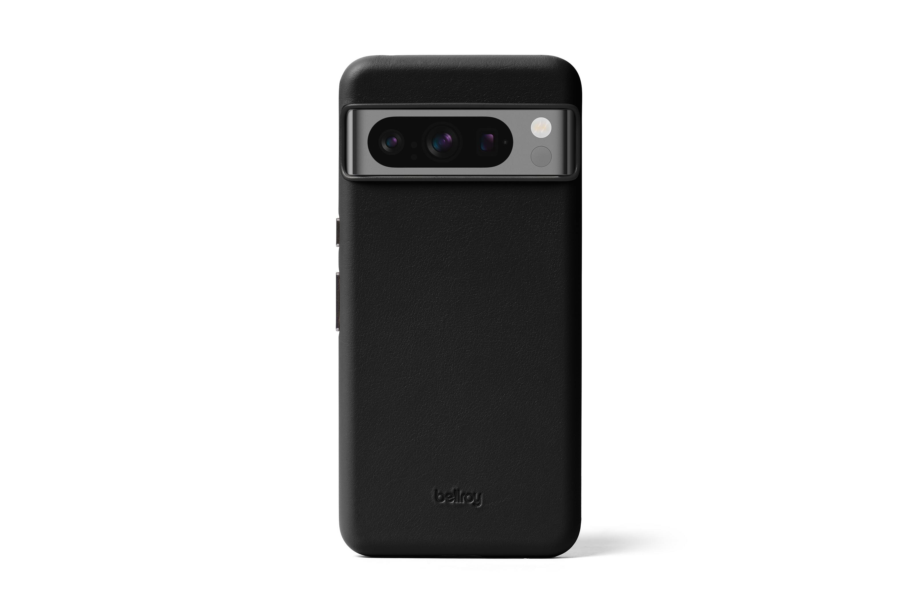 Angle. Bellroy - Pixel 8 Pro Leather Phone Case - Black.