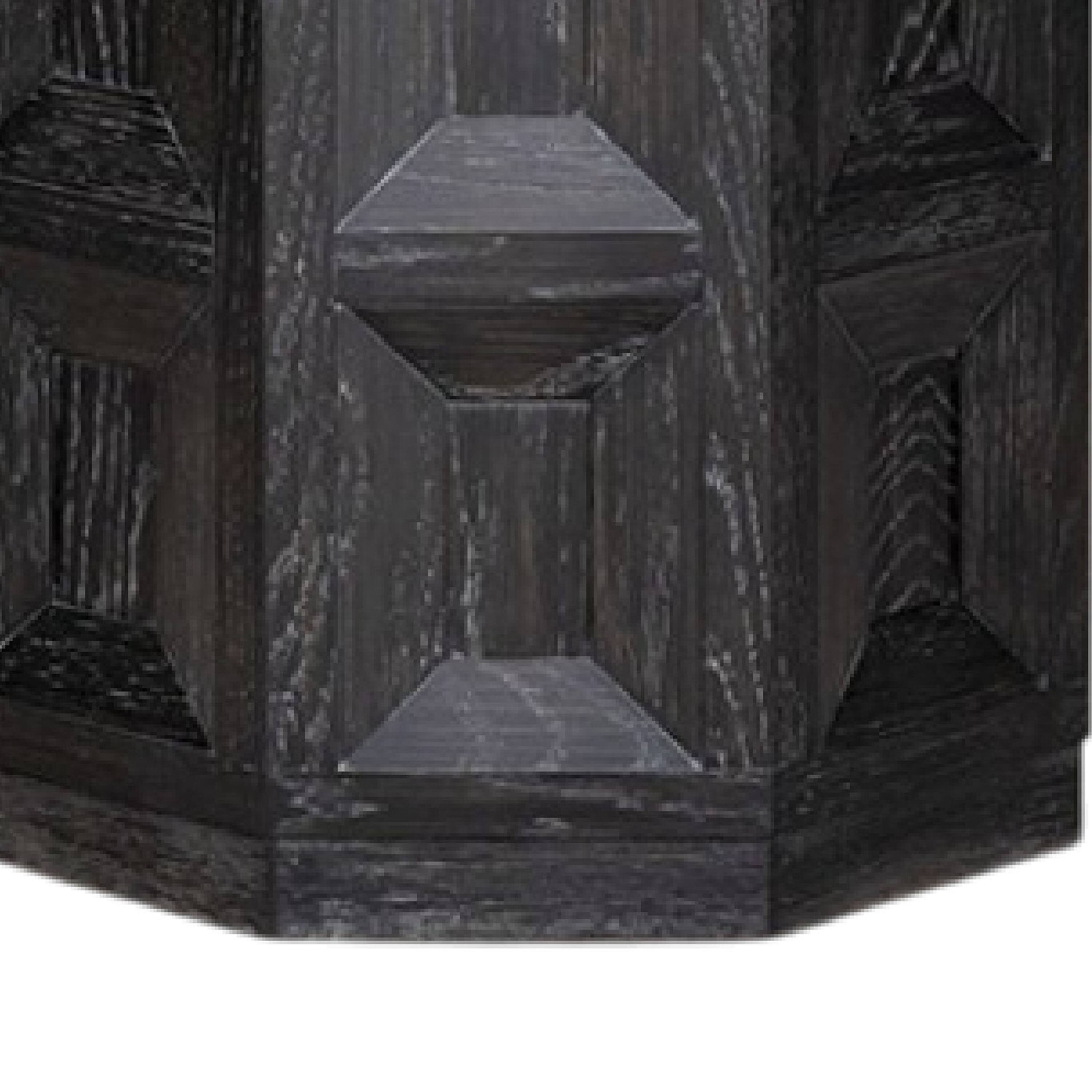 Back. Manhattan Lane - Kizie Accent Side End Table, Black Rubberwood, Rectangular 20 Inch - Black.