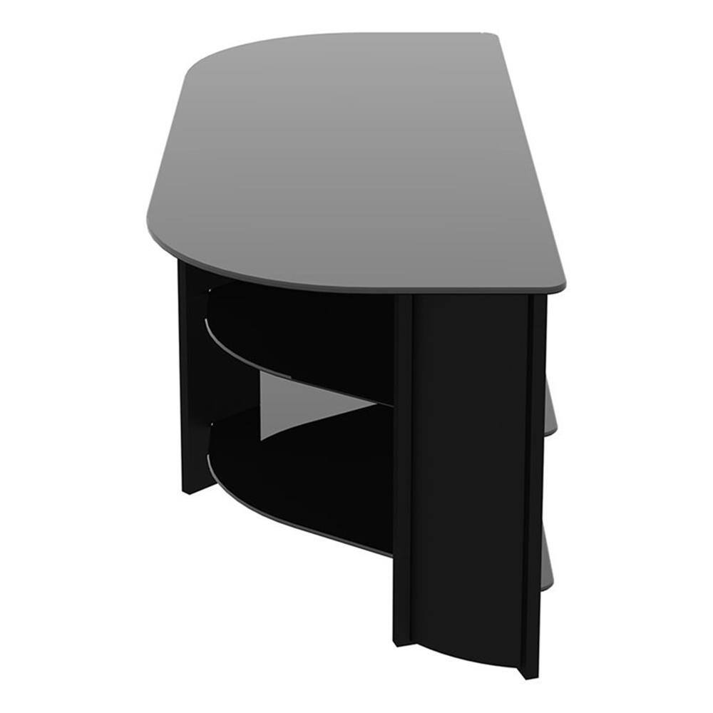 Alt View 2. AVF - Transitional Wood and Glass Vico TV Stand for TVs up to 55" - Black.