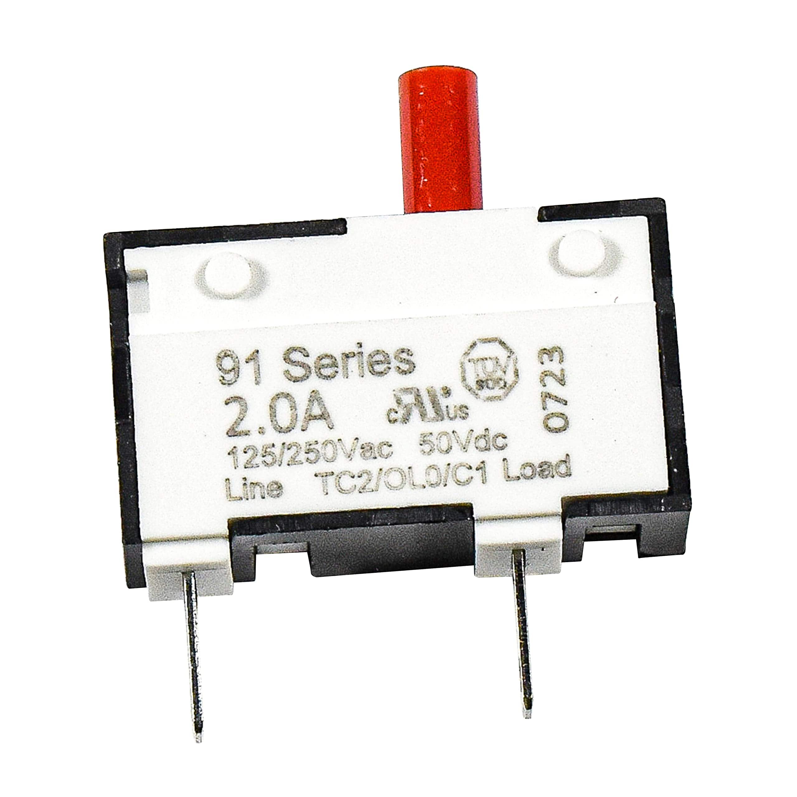 HQRP - Push-to-Reset Thermal Circuit Breaker Switch 91-Series for Dyson DC27 DC41 DC65, 2.5 A 125/250 V UL - White