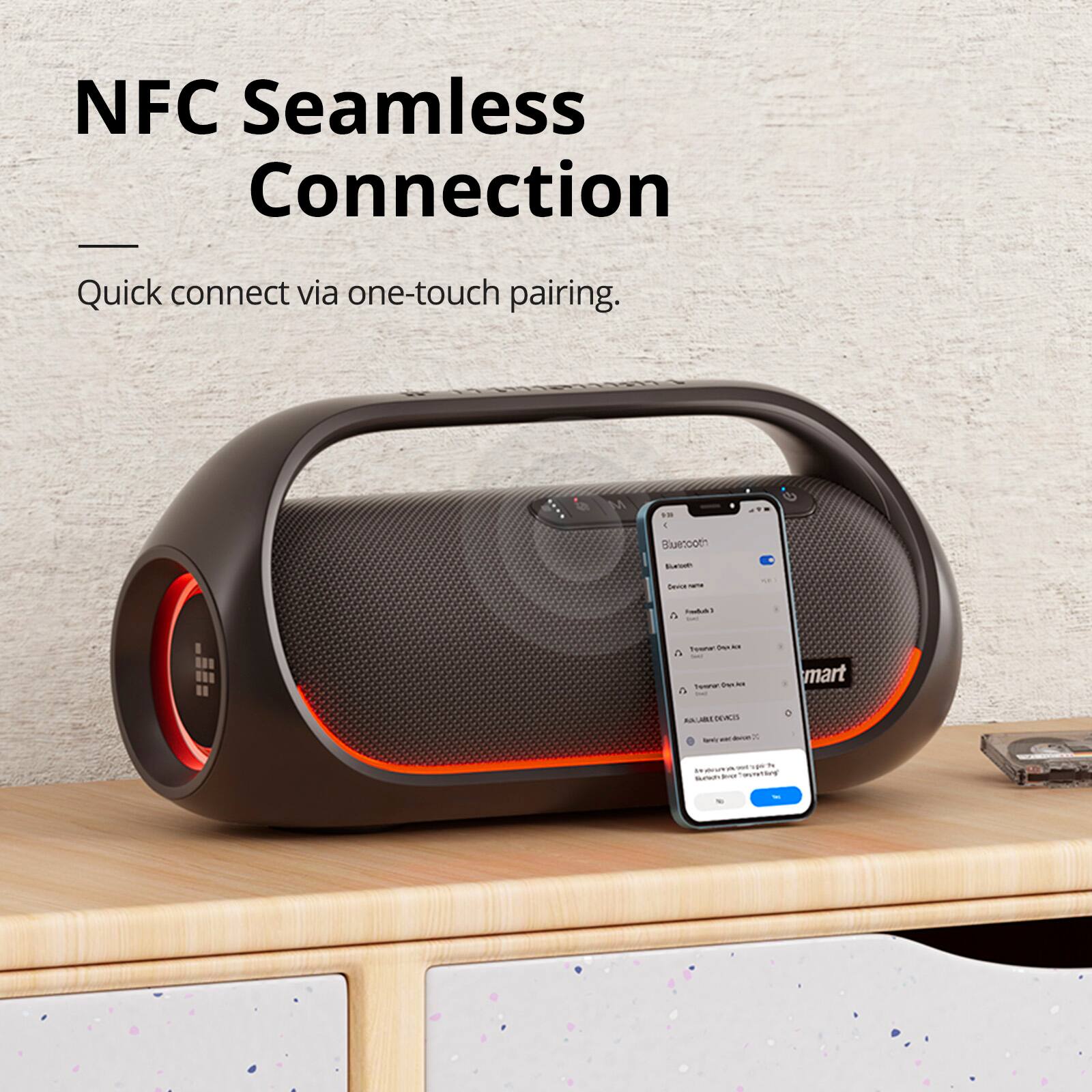 NFC Seamless Connection - Quick connect via one-touch pairing. Bluetooth T - - 2.0 TUSB - . Seore an - a mart BALR NE I - - - i - - - - .. u UTETT