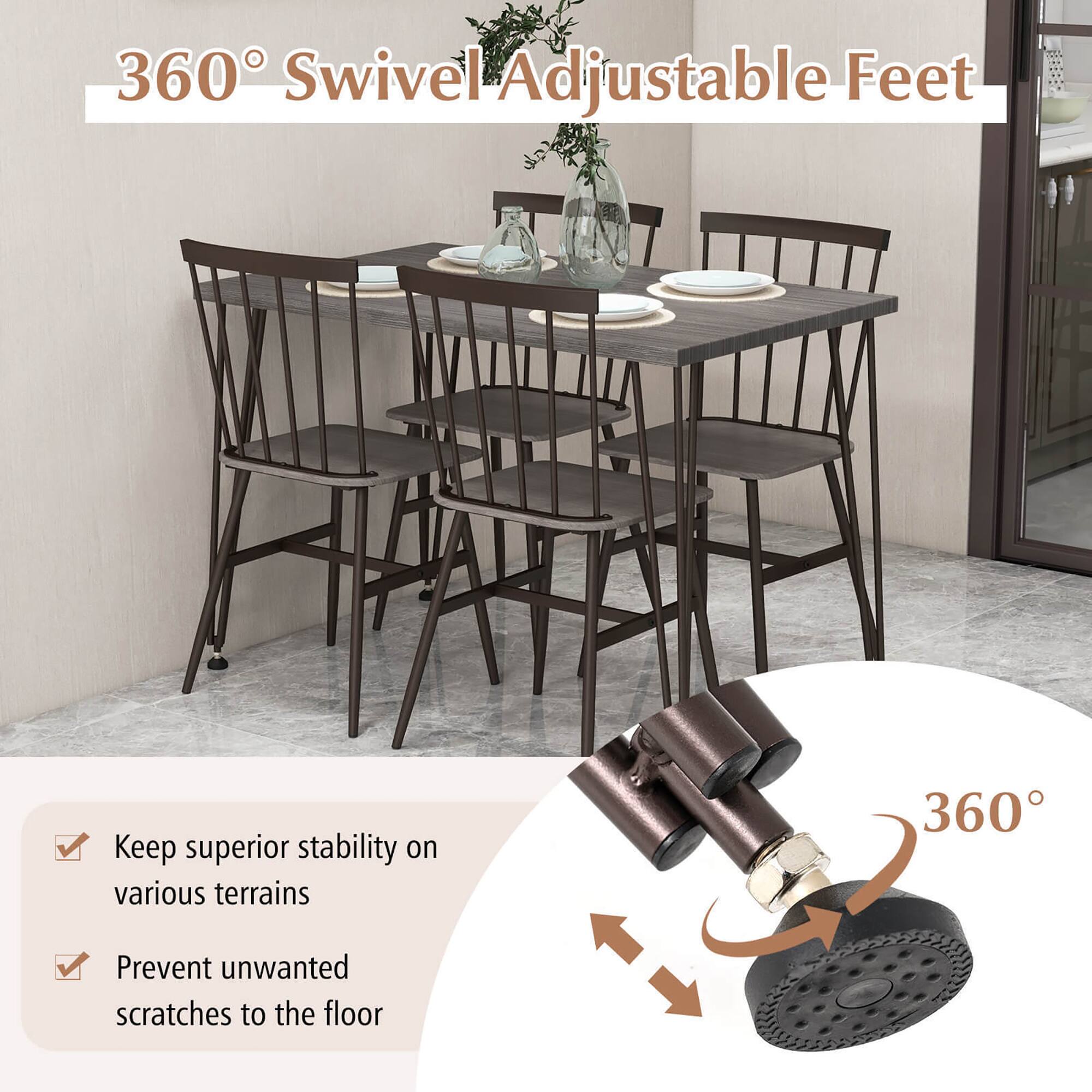 360° Swivel Adjustable Feet

- Keep superior stability on various terrains
- Prevent unwanted scratches to the floor