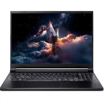 Front. Acer - Acer Nitro V 16S Gaming Laptop – Intel Core 7-240H, RTX 5070, 16GB/1TB, 16″ - Black.