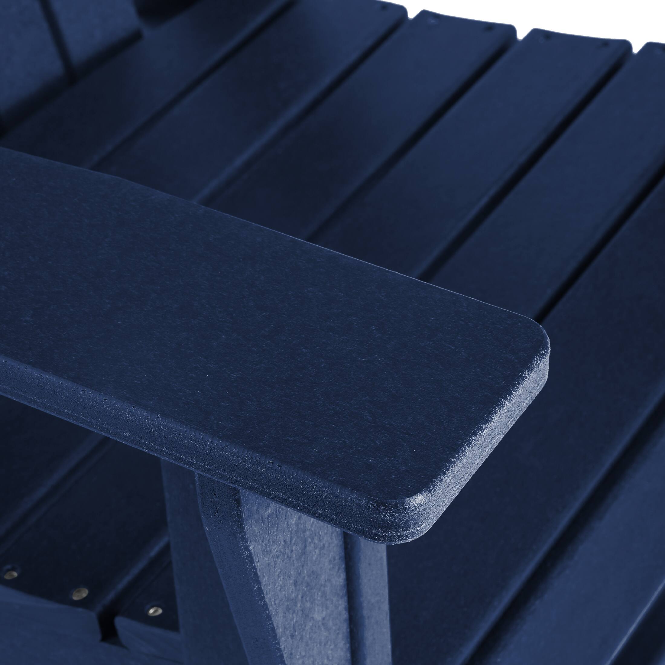 Alt View 7. WestinTrends - WestinTrends Dylan Outdoor Patio Shell-back Adirondack Dining Chair Weather Resistant - Navy Blue.
