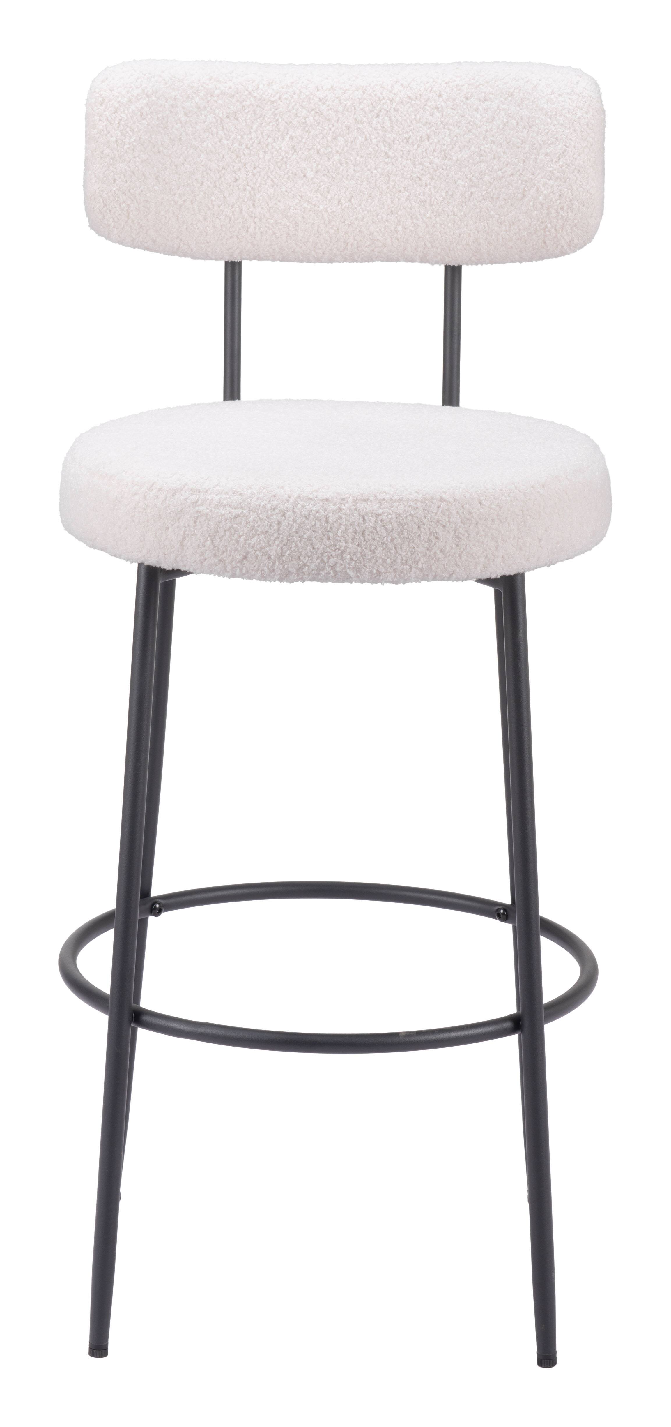 Alt View 1. Hivvago - Blanca Barstool (Set of 2) Ivory - Ivory.